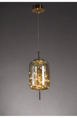 Glass Starburst Pendant Light with Integrated LEDs