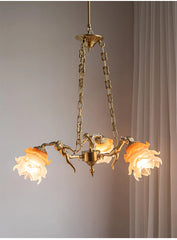 Copper Flower Angel Chandelier