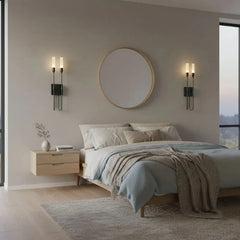 Modern Gold Metal Arc Wall Sconce with Frosted Glass Shade