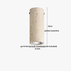 Cylindrical light fixture with dimensions and bulb information on a white background