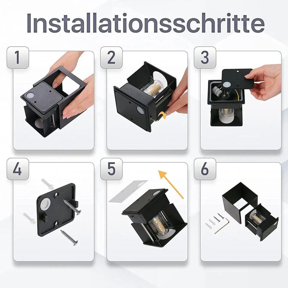 Step-by-step installation instructions for a mechanical component.