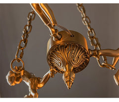 Copper Flower Angel Chandelier