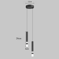 Gold Cylinder Pendant Light Frosted Diffuser Modern Minimalist 57