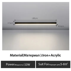 Linear Bar Ceiling Light Fixture