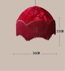 Velvet Tassel Pendant Light with Decorative Fringe
