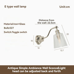 Chrome Floral Glass Wall Sconce - Modern Bedside Sconce