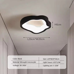 Organic Wavy Flush Mount LED Ceiling Light Fixture