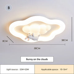 Cloud Shape Flush Mount LED Children's Ceiling Light