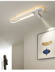 Modern Linear Spotlight Ceiling Lamp with Oval Accent