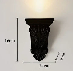 Black Resin Wall Sconce