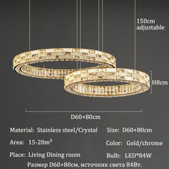 Chandelier with dimensions and specifications on a dark background