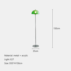 Modern Mushroom Shape Floor Lamp with Metal Finish