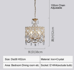 Antique Silver Crystal Chandelier – French Country Semi Flush