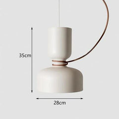 Matte Black Dome Pendant Light with Contrasting Cord