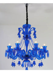 Colored Crystal Tiered Candelabra Chandelier