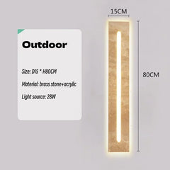 Natural Stone LED Wall Sconce Waterproof Exterior Light