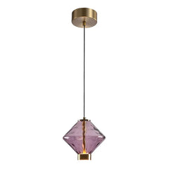 Glass Orb Pendant Light with Brushed Gold Finish
