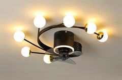 Gold Multi-Arm Ceiling Fan Light Fixture