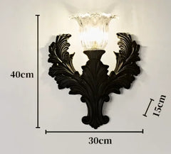 Black Resin Wall Sconce
