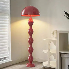 Matte Mushroom Floor Lamp with Sculptural Base