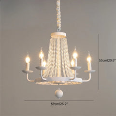 Chandelier with measurement details on a gray background