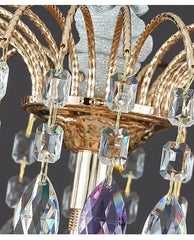 Gold Multi-Tier Crystal Chandelier Light Fixture