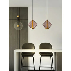 Glass Orb Pendant Light with Brushed Gold Finish