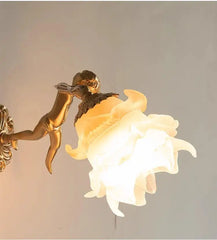 Copper Flower Angel Chandelier