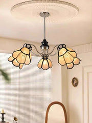 Polished Chrome Petal Chandelier Floral Pendant Light