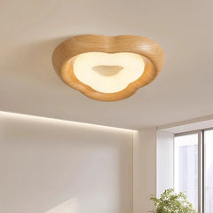 Chrome Wave Flowing Organic Shape Flush Mount Ceiling Light Fixture