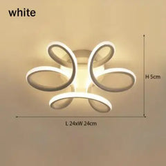Modern Swirl LED Semi-Flush Mount Ceiling Light Fixture
