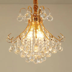 Chrome Crystal Cascade Pendant Light with Dazzling Gem-Like Pendants