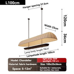 Fabric Tube Pendant Light Warm Diffused Glow, Minimalist Bar Fixture