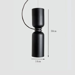 Matte Black Dome Pendant Light with Contrasting Cord