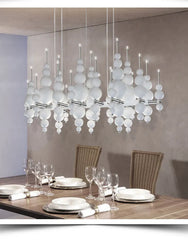 Black Globe Cluster Pendant Light with Polished Metal Frame