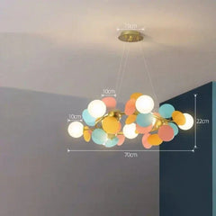 Gold Starburst Branch Chandelier with Globe Shades