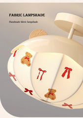 White Hot Air Balloon Ceiling Light Semi-Flush Mount Children's Room