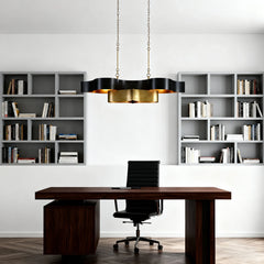 Gold Petal Wave Semi-Flush Mount Ceiling Light Fixture Warm Brass