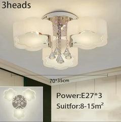 Crystal Waterfall Pendant Light with Chrome Finish