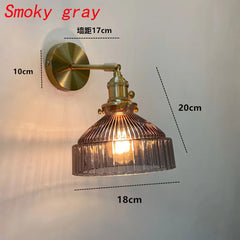 Glass Shade Wall Sconce Brass Finish Hanging Ceiling Light Fixture