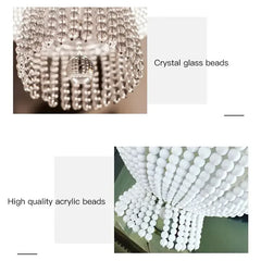 Gold Crystal Waterfall Chandelier Hanging Pendant Light