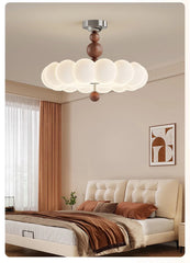Pink Cloud Flush Mount Light Opal Glass Children's Room Ceiling Light