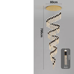 Chandelier with dimensions indicated on a gray background