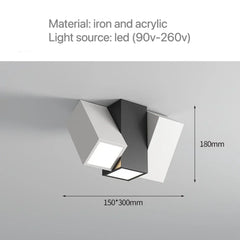 Modern Cylinder Spotlight Ceiling Light with Rotating Heads