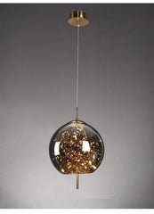 Glass Starburst Pendant Light with Integrated LEDs