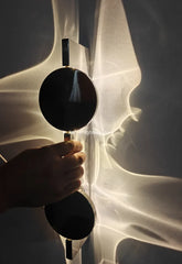 Modern Geometric Disc Wall Sconce with Integrated LED Lighting Effects