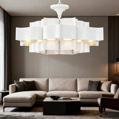 Gold Petal Wave Semi-Flush Mount Ceiling Light Fixture Warm Brass