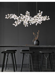 Gold Metal Frame Cluster Pendant Light with Frosted Glass Shades
