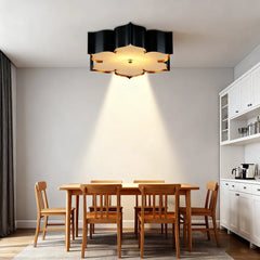Gold Petal Wave Semi-Flush Mount Ceiling Light Fixture Warm Brass