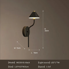Brass Modern Mushroom Wall Sconce